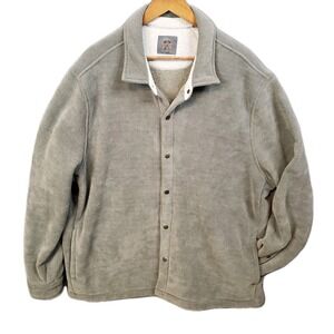 Copper & Oak Men's XXL Shirt Jacket Shacket SOFT & Thick Olive Green Snaps